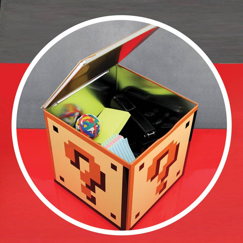 Nintendo Question Block Storage Super Mario Bros. Question Block Storage Tin – GeekCore