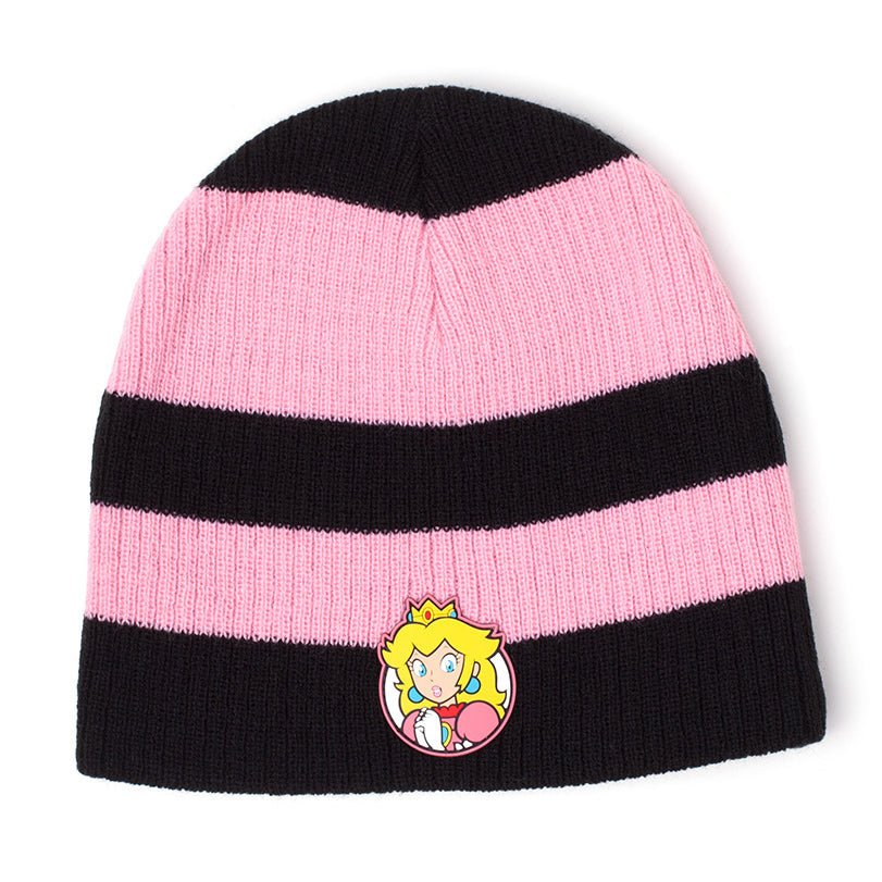 Super Mario Princess Peach Striped Beanie Hat – GeekCore