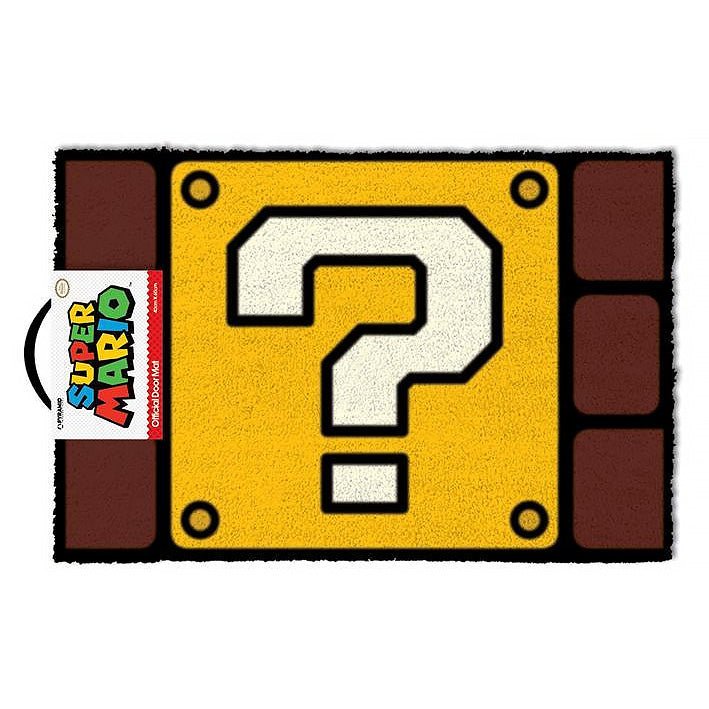 Super Mario Question Block Coir Doormat - GeekCore