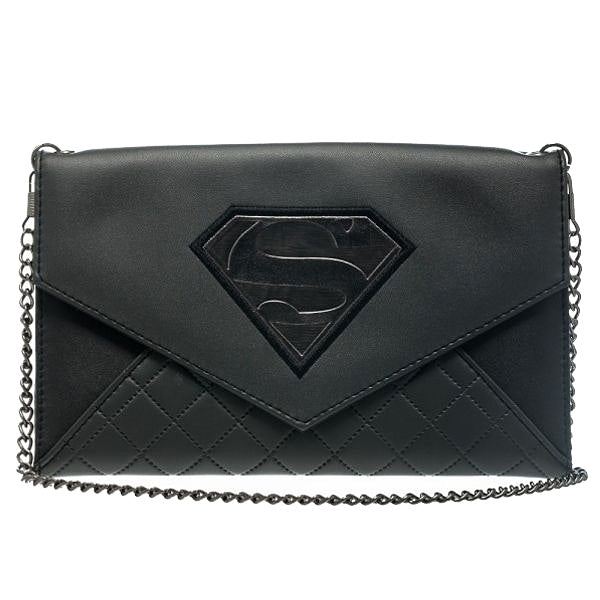 Supergirl Stealth Black Crossbody Clutch Bag - GeekCore
