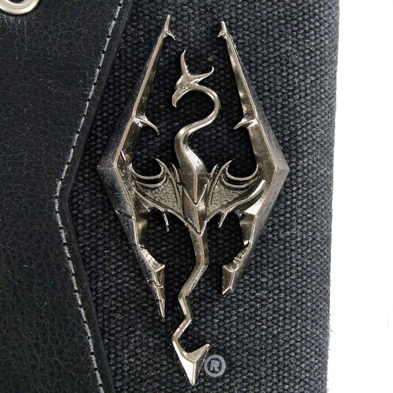 The Elder Scrolls Skyrim Chain Wallet with Metal Dragon Badge - GeekCore