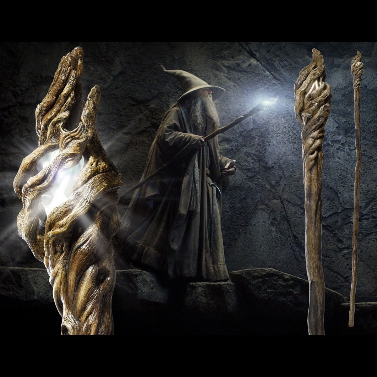 The Hobbit Gandalf Illuminating Staff Prop Replica - GeekCore