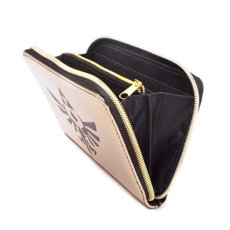 The Legend of Zelda Black and Gold Zip - Around Purse - GeekCore