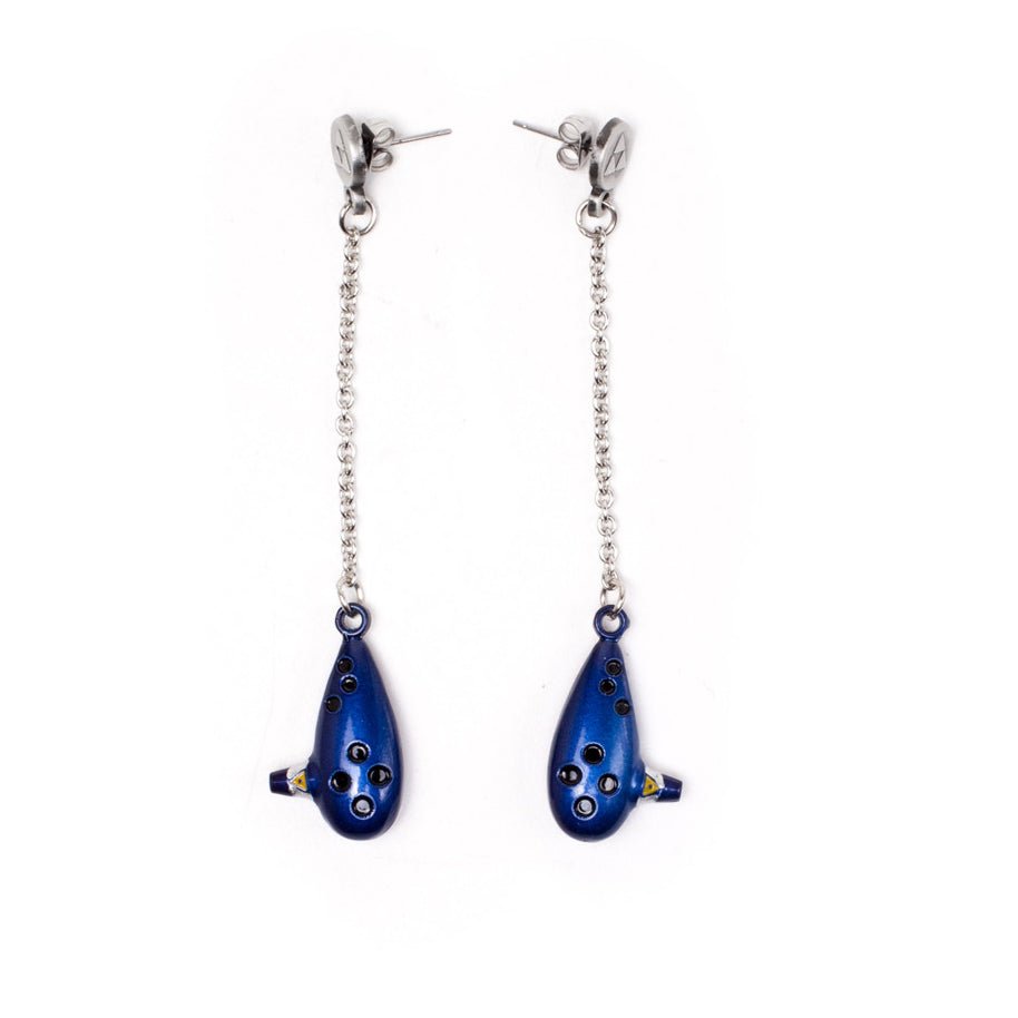 The Legend of Zelda Ocarina Earrings - GeekCore