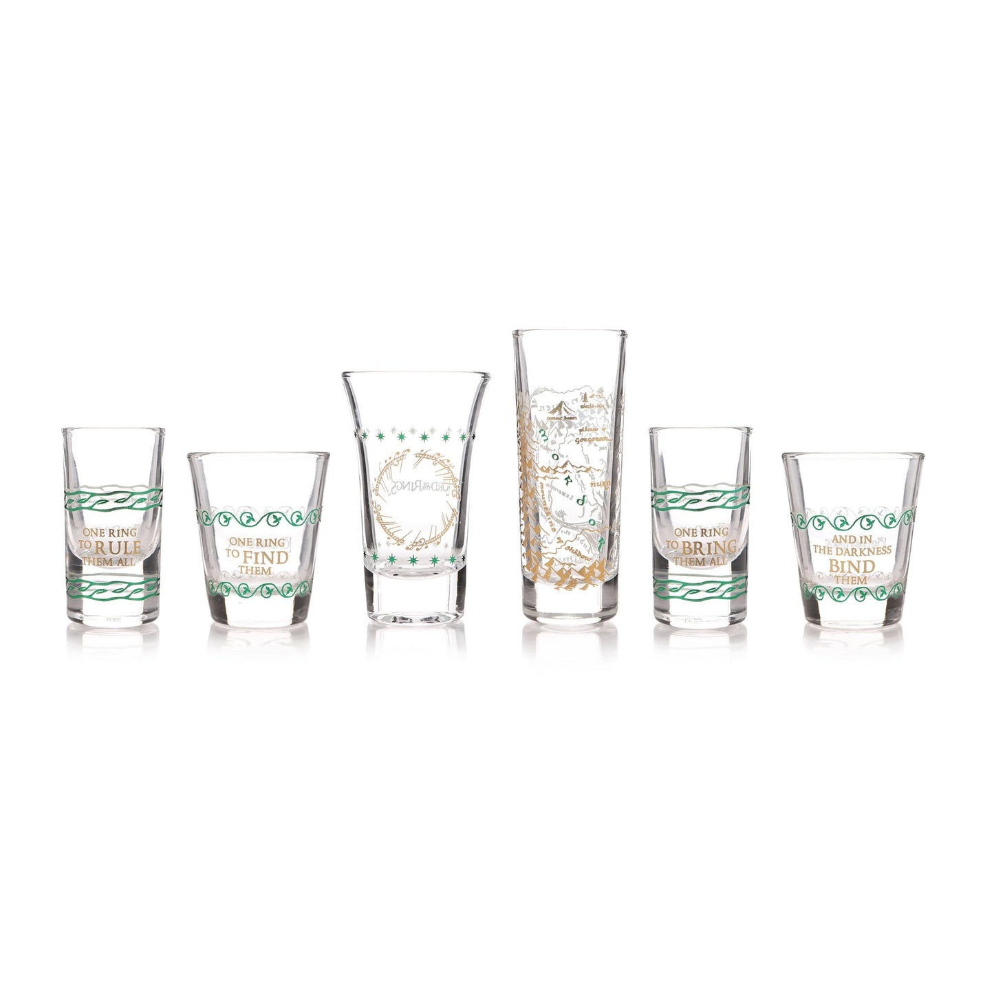 The Lord of the Rings Six Shot Glass Set - GeekCore