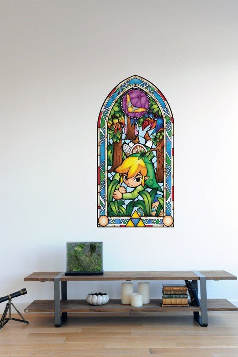Zelda Stained Glass Wall Decal (Boomerang) - GeekCore