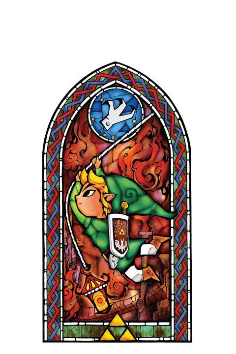 Zelda Stained Glass Wall Decal (Grappling Hook) - GeekCore