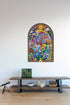 Zelda Stained Glass Wall Decal (Helmaroc King) - GeekCore