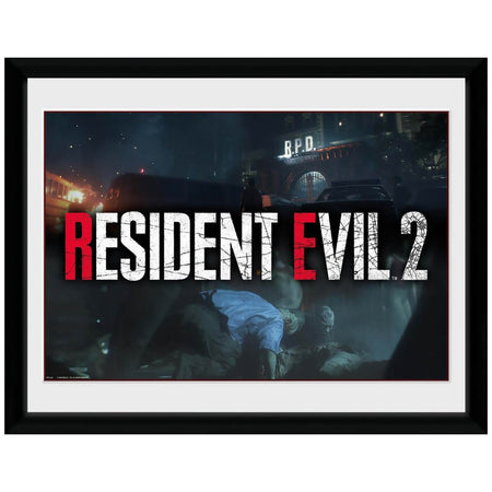 Resident Evil 2 Logo Framed 16 x 12 Inches Print