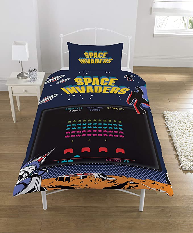 Space Invaders Single Duvet Cover Bedding Set