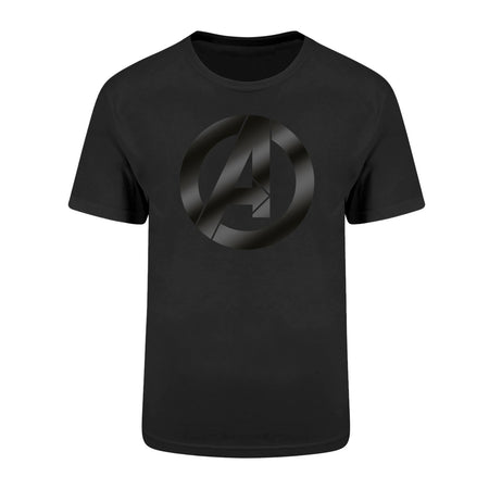 Marvel The Avengers Logo Black on Black T-Shirt
