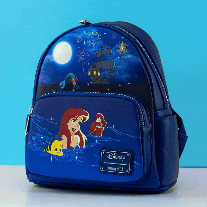 Loungefly x Disney The Little Mermaid Ariel Fireworks Light-up Mini Backpack