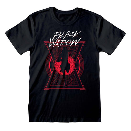 Marvel Black Widow Movie Text And Silhouette T-Shirt