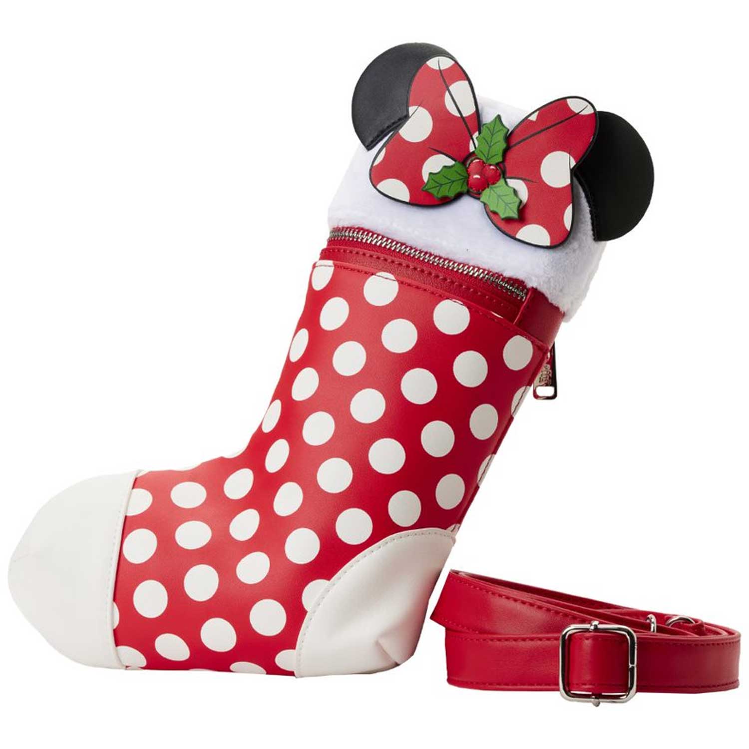 Loungefly x Disney Minnie Christmas Stocking Crossbody Bag