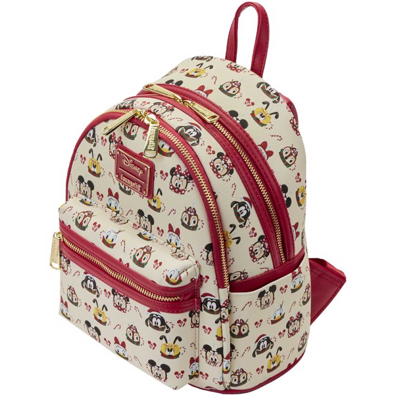 Loungefly x Disney Mickey and Minnie Hot Cocoa AOP Mini Backpack with Headband Combo