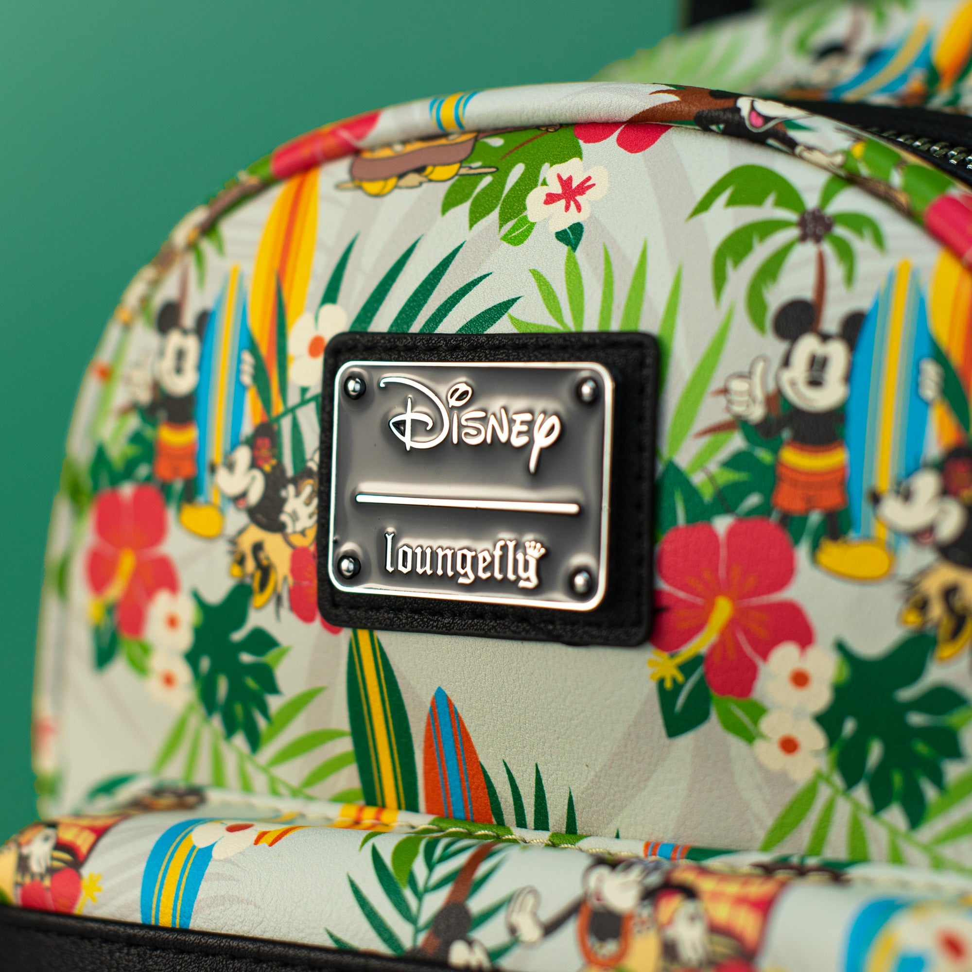 Loungefly x Disney Hula Mickey and Minnie Print Mini Backpack