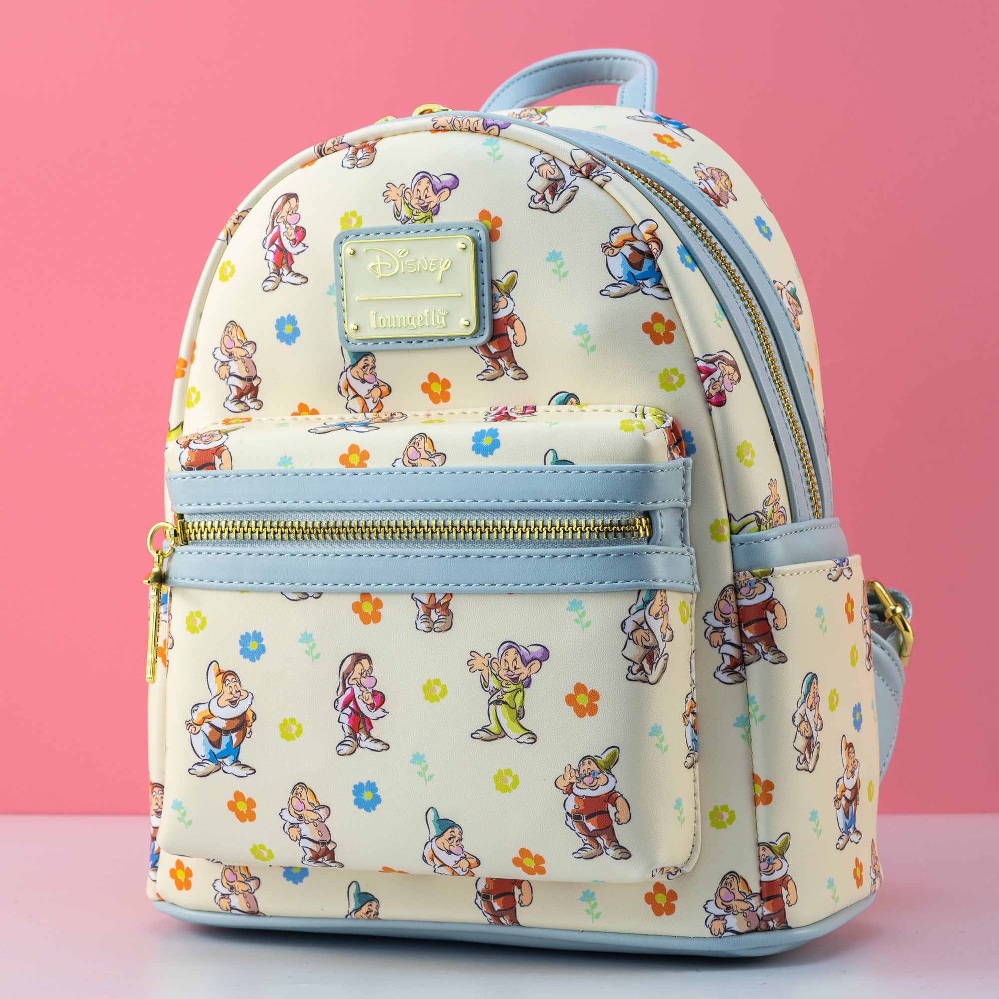 Loungefly x Disney Snow White and the Seven Dwarfs Blue AOP Mini Backpack