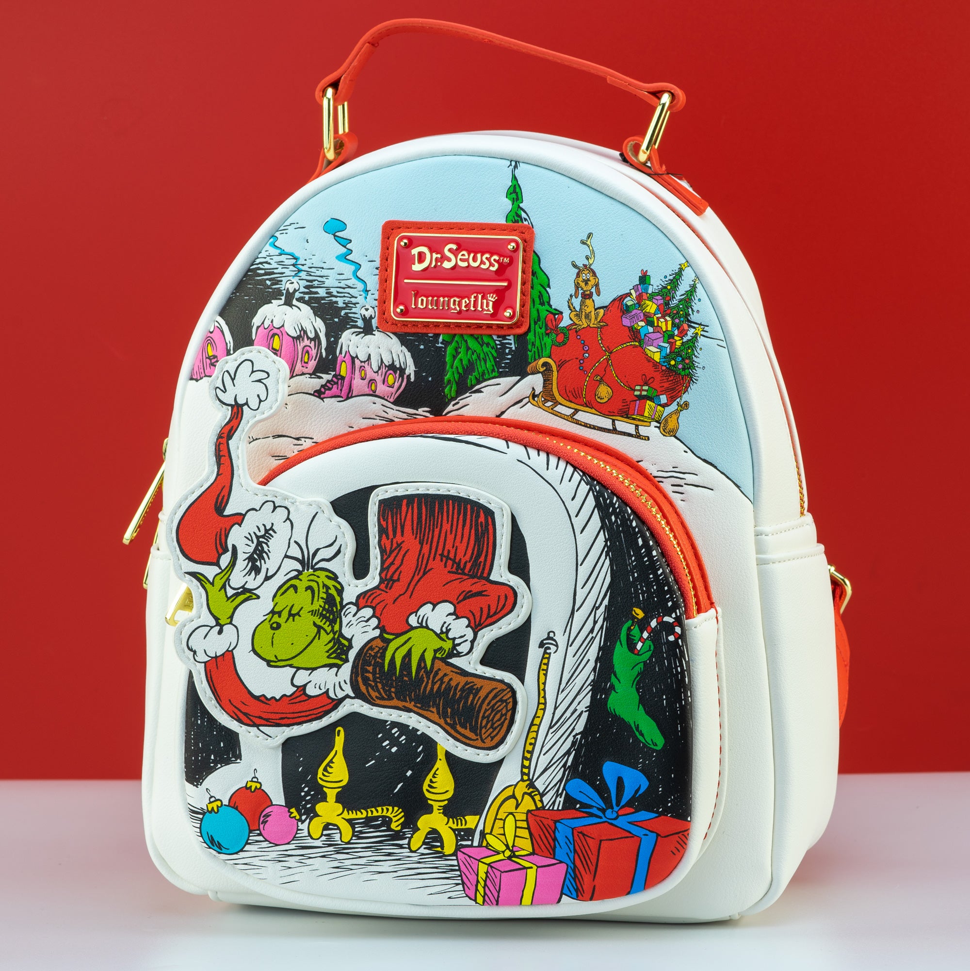Loungefly x Dr. Seuss The Grinch Chimney Thief Mini Backpack