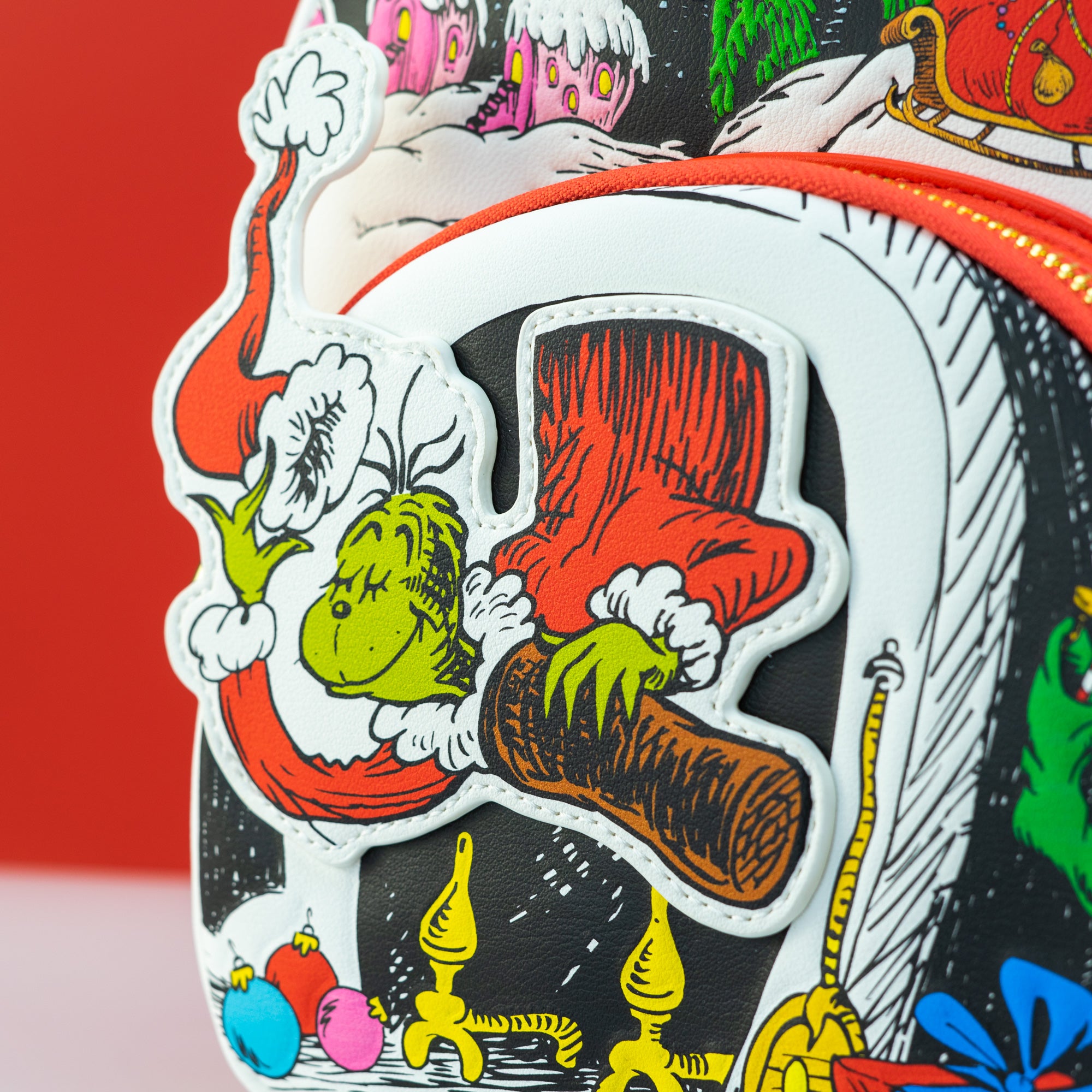 Loungefly x Dr. Seuss The Grinch Chimney Thief Mini Backpack
