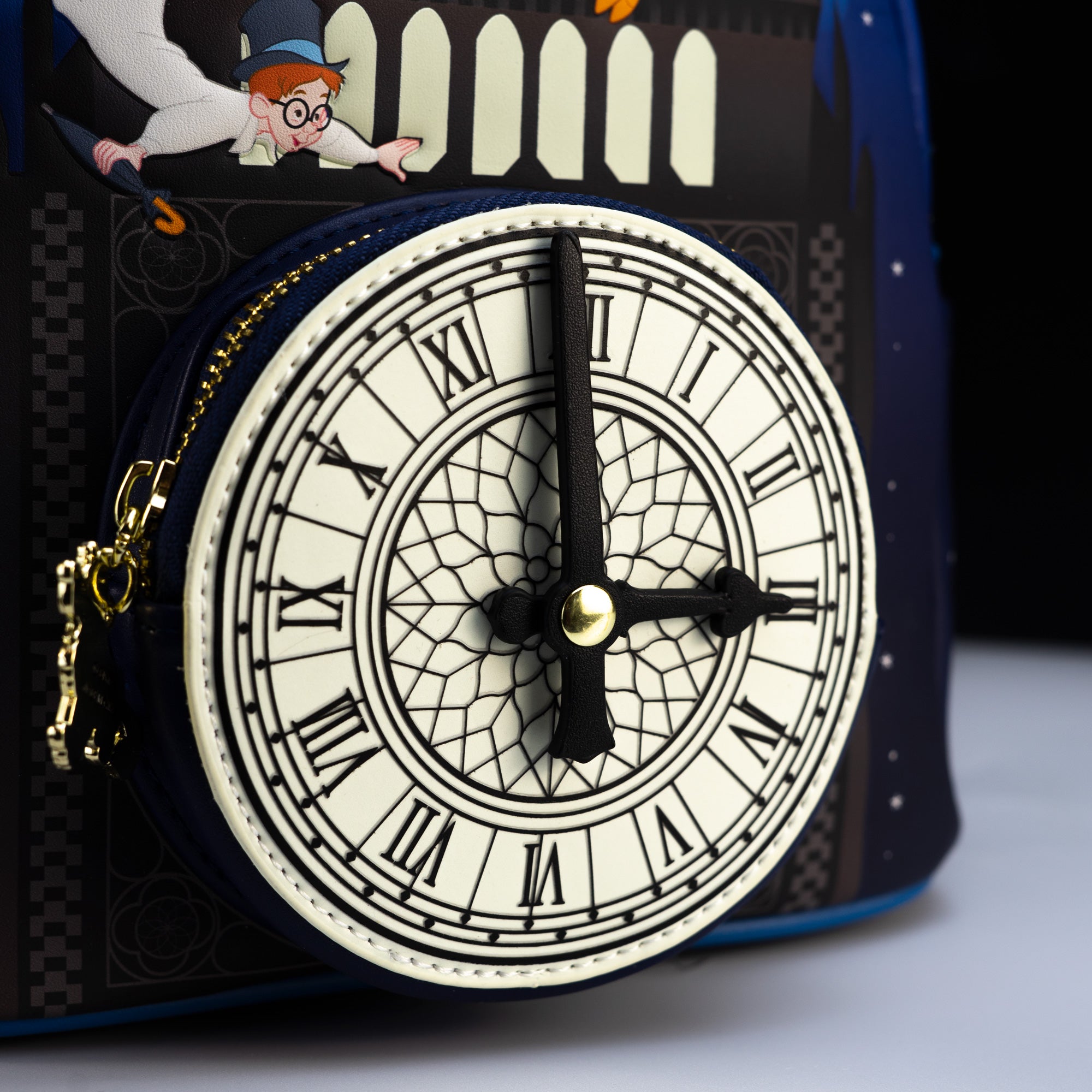 Loungefly x Disney Peter Pan Glow Clock Mini Backpack