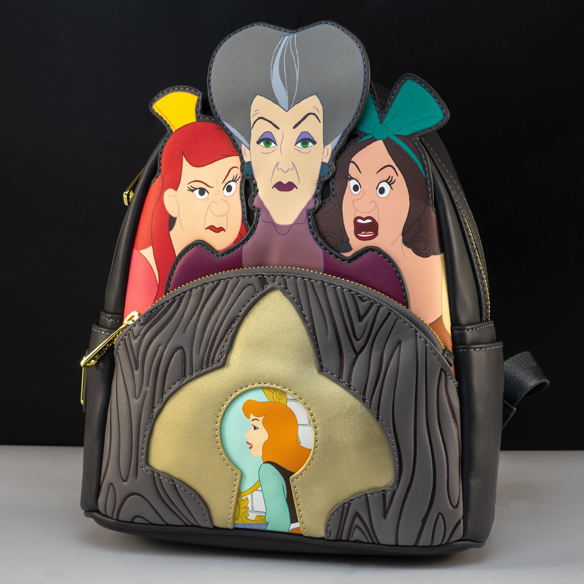 Loungefly x Disney Cinderella Lady Tremaine, Anastasia and Drizella Mini Backpack