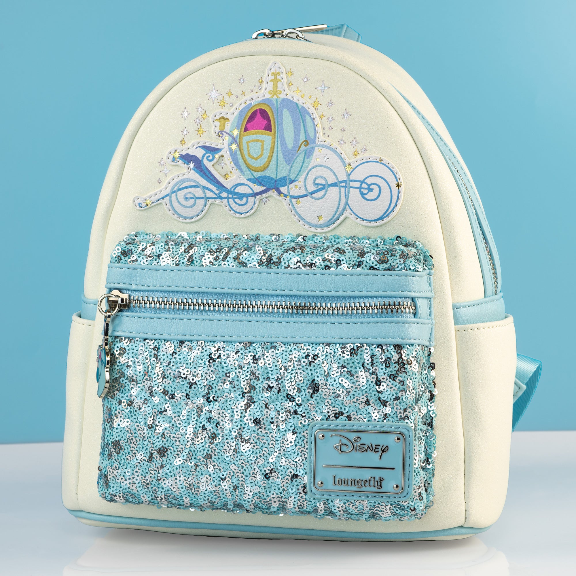 Loungefly x Disney Cinderella Carriage Sequin Mini Backpack
