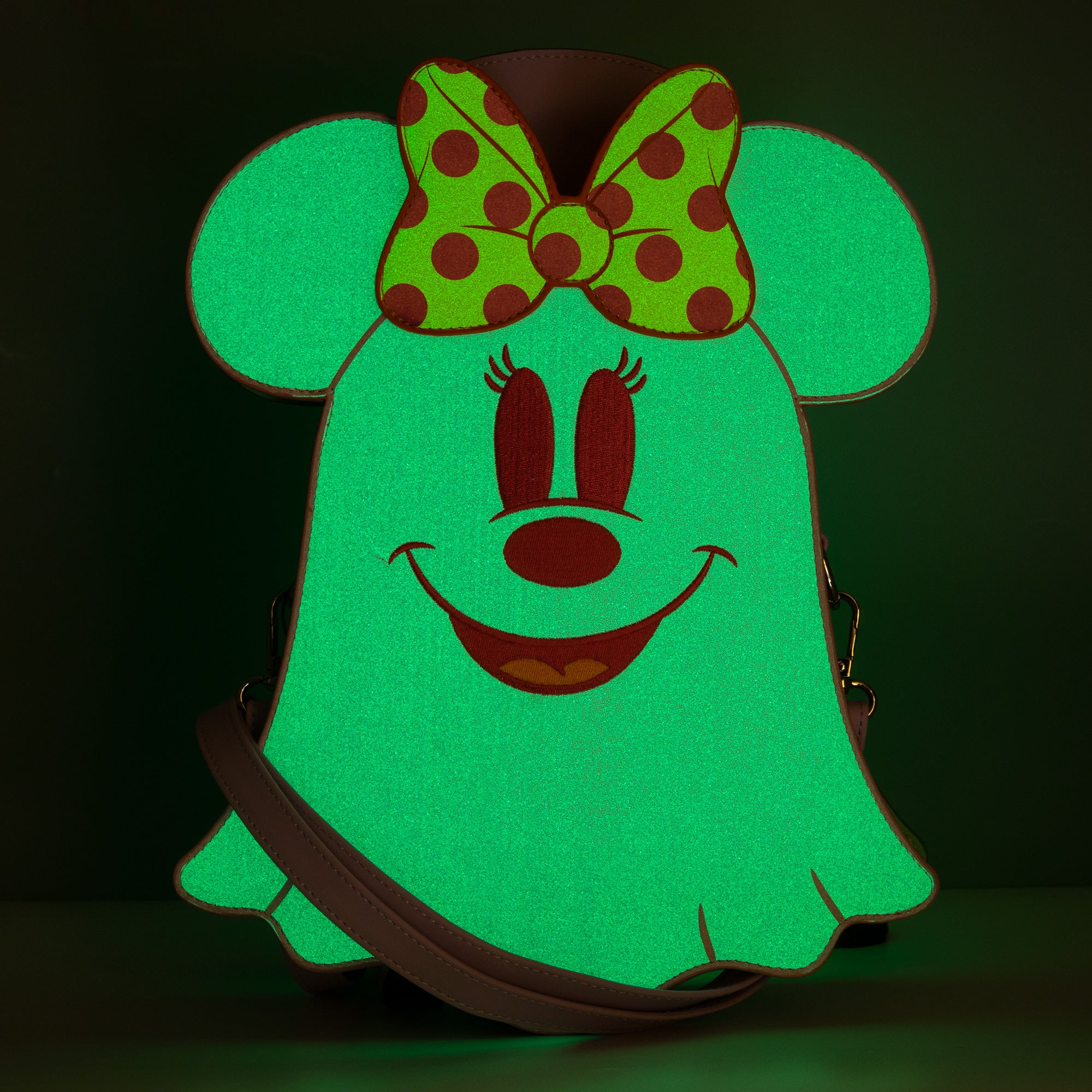 Loungefly x Disney Pastel Ghost Minnie and Mickey Glow in the Dark Double Sided Crossbody
