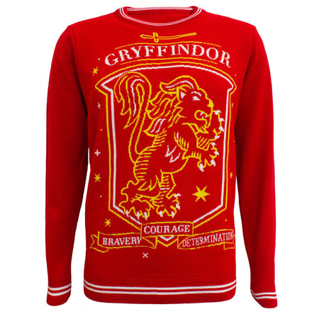 Harry Potter Gryffindor BCD Knitted Christmas Jumper/Sweater