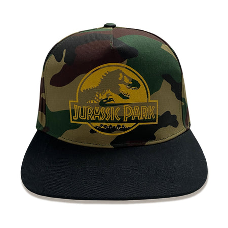 Jurassic Park Gold Logo Camo Unisex Adults Snapback Cap