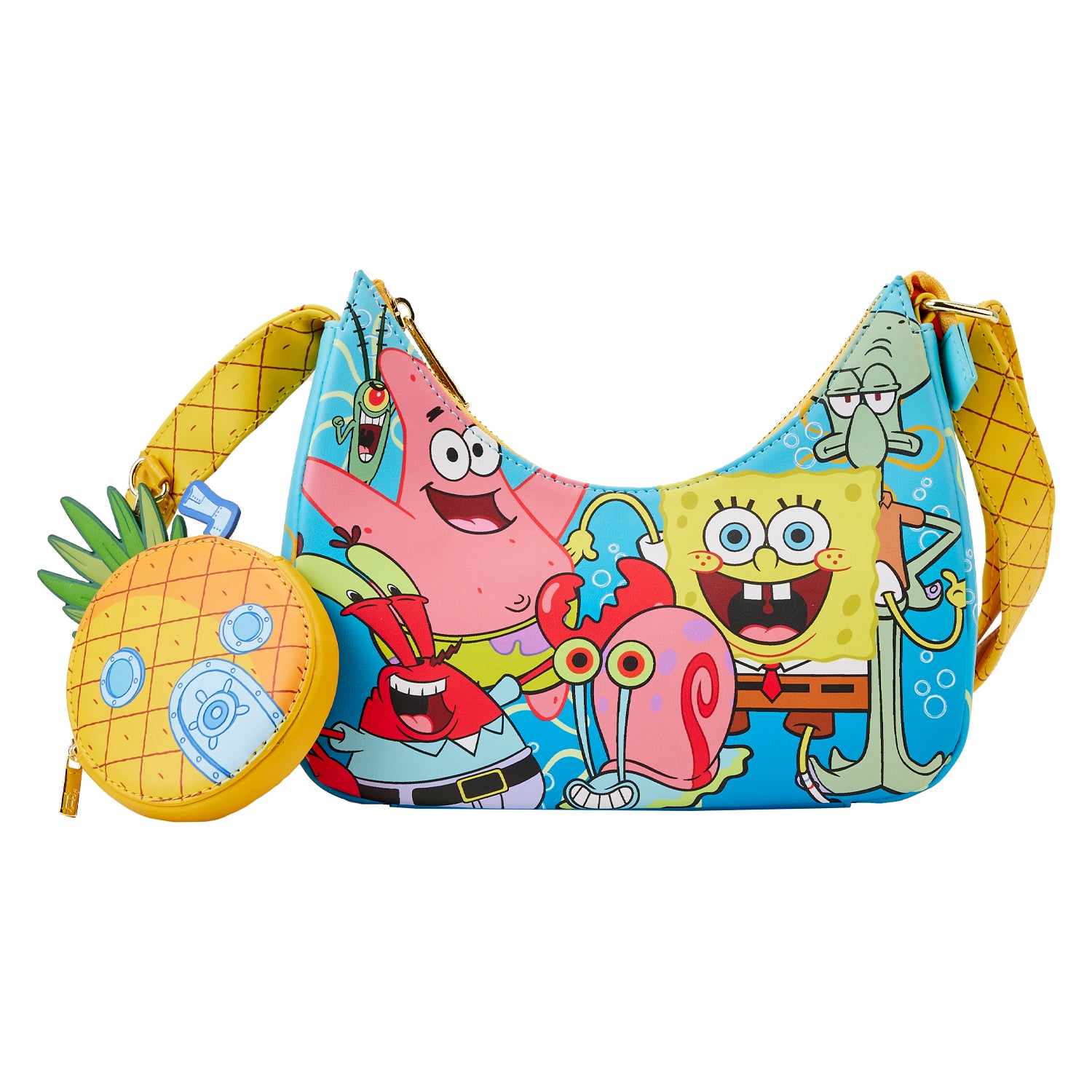 Loungefly x Nickelodeon SpongeBob Squarepants Group Shot Crossbody Bag