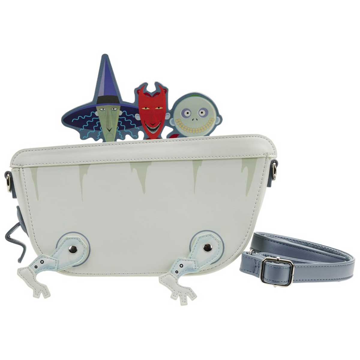 Loungefly x Disney Nightmare Before Christmas Lock Shock Barrel Bath Tub Crossbody Bag