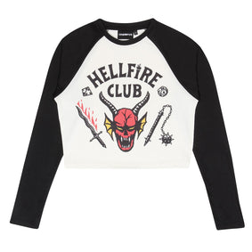 Stranger Things - Hellfire Club Women's Cropped Raglan Shirt