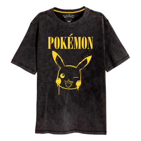 Pokémon Graffiti Pikachu SuperHeroes Inc. Acid Wash T-Shirt