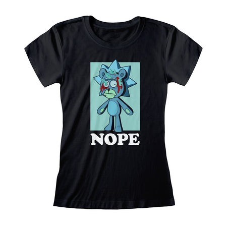 Rick And Morty Nope Ladies Fitted T-Shirt