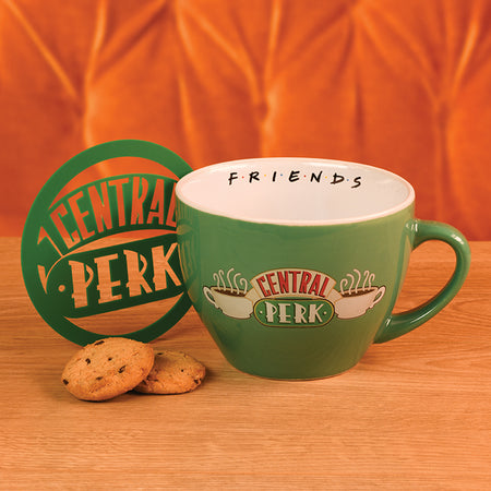 Friends Central Perk Cappuccino Coffee Mug with Stencil