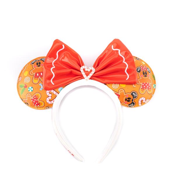 Loungefly x Disney Gingerbread All Over Print Patent Bow Heart Headband