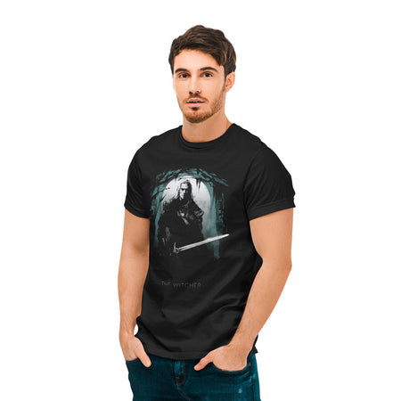 Netflix Witcher TV Silhouette Moon T-Shirt