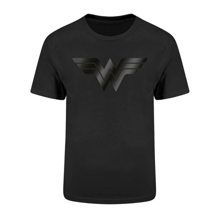 DC Wonder Woman Logo Black On Black T-Shirt