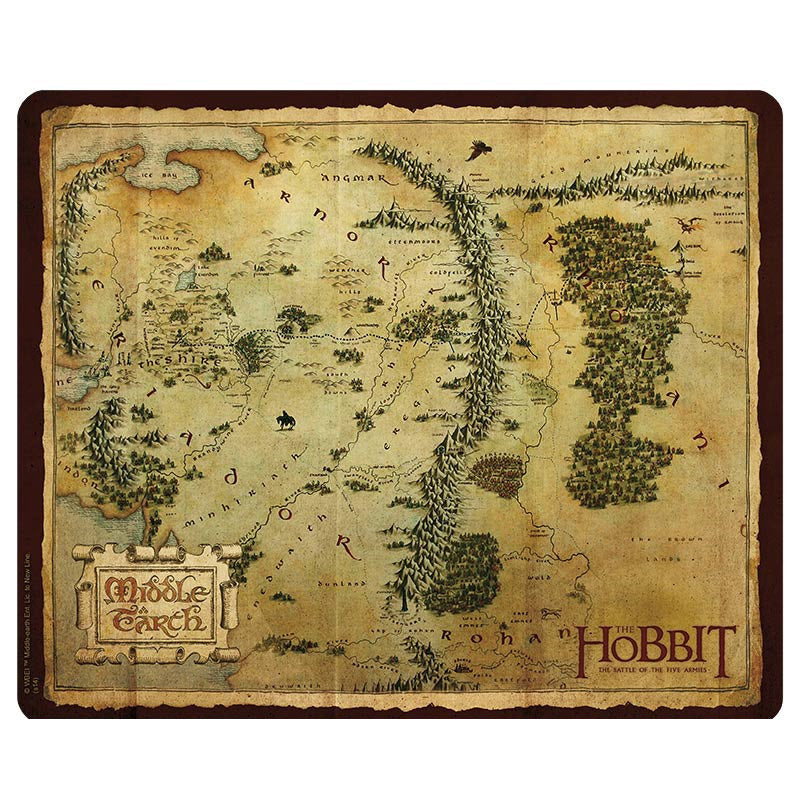 The Hobbit Mouse Mat - Map of Middle-Earth
