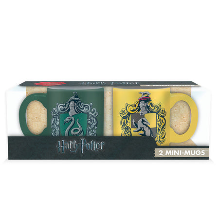 Harry Potter Espresso Mug Set - Slytherin & Hufflepuff