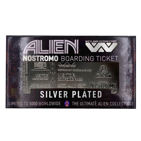 Alien USCSS Nostromo Silver Plated Limited Edition Boarding Pass