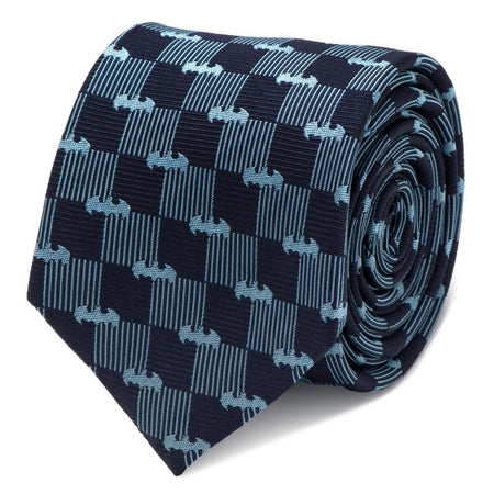 Batman Navy Squares Silk Tie