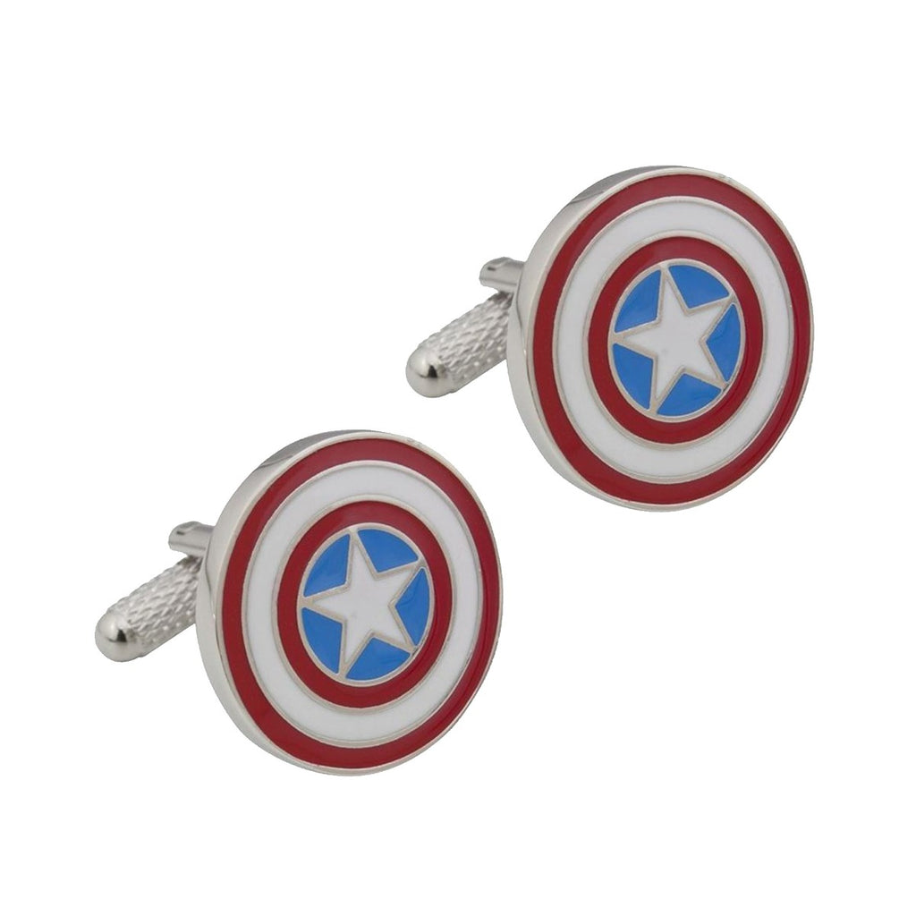 Marvel Captain America Shield Stainless Steel Cufflinks