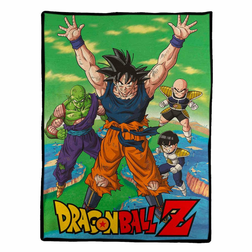 Dragon Ball Z Goku and Friends Blanket Throw
