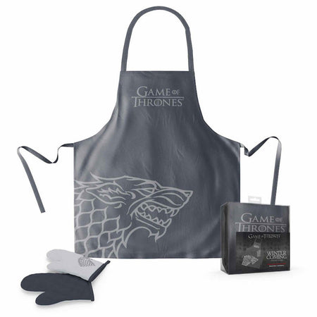 Game of Thrones House Stark Apron and Oven Mitt Set