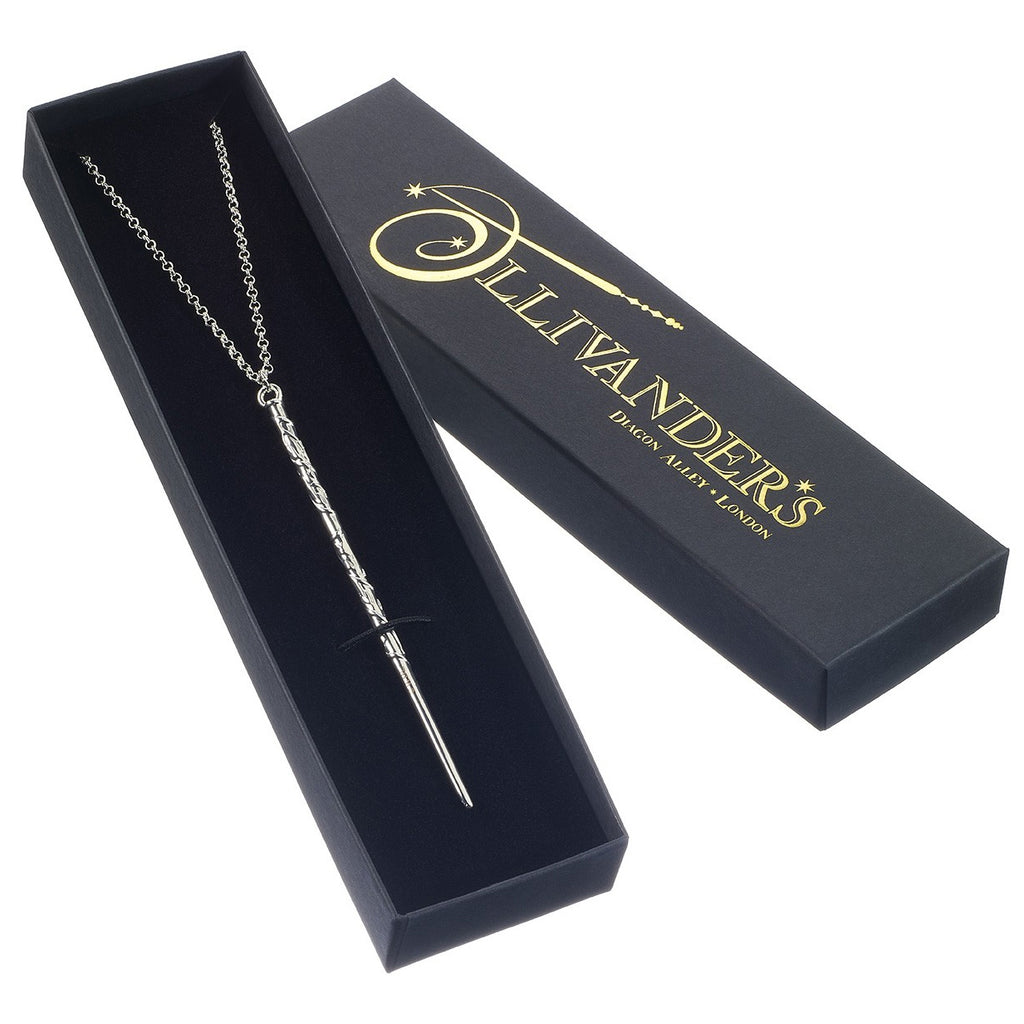 Official Harry Potter Hermione Silver Plated Wand Necklace