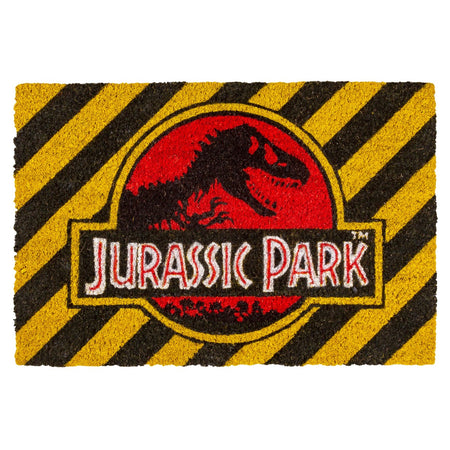 Jurassic Park Warning Coir Doormat