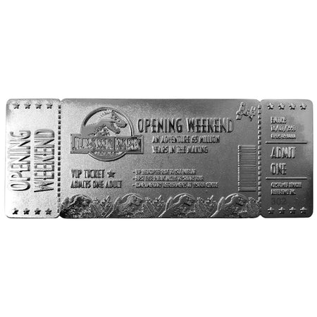 Jurassic Park Silver Plated Opening Weekend Ticket