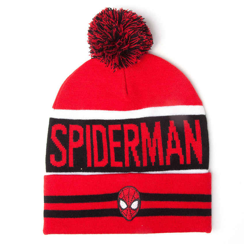 Marvel Spider-Man Red Knit Bobble Hat