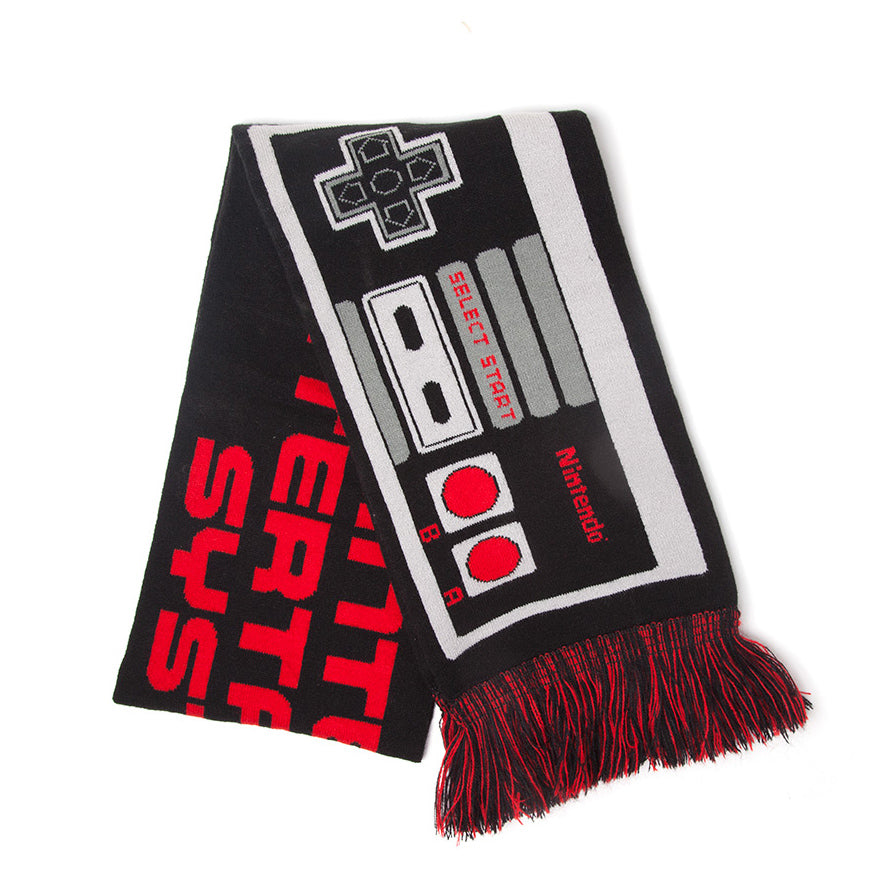 Nintendo NES Controller Knitted Scarf